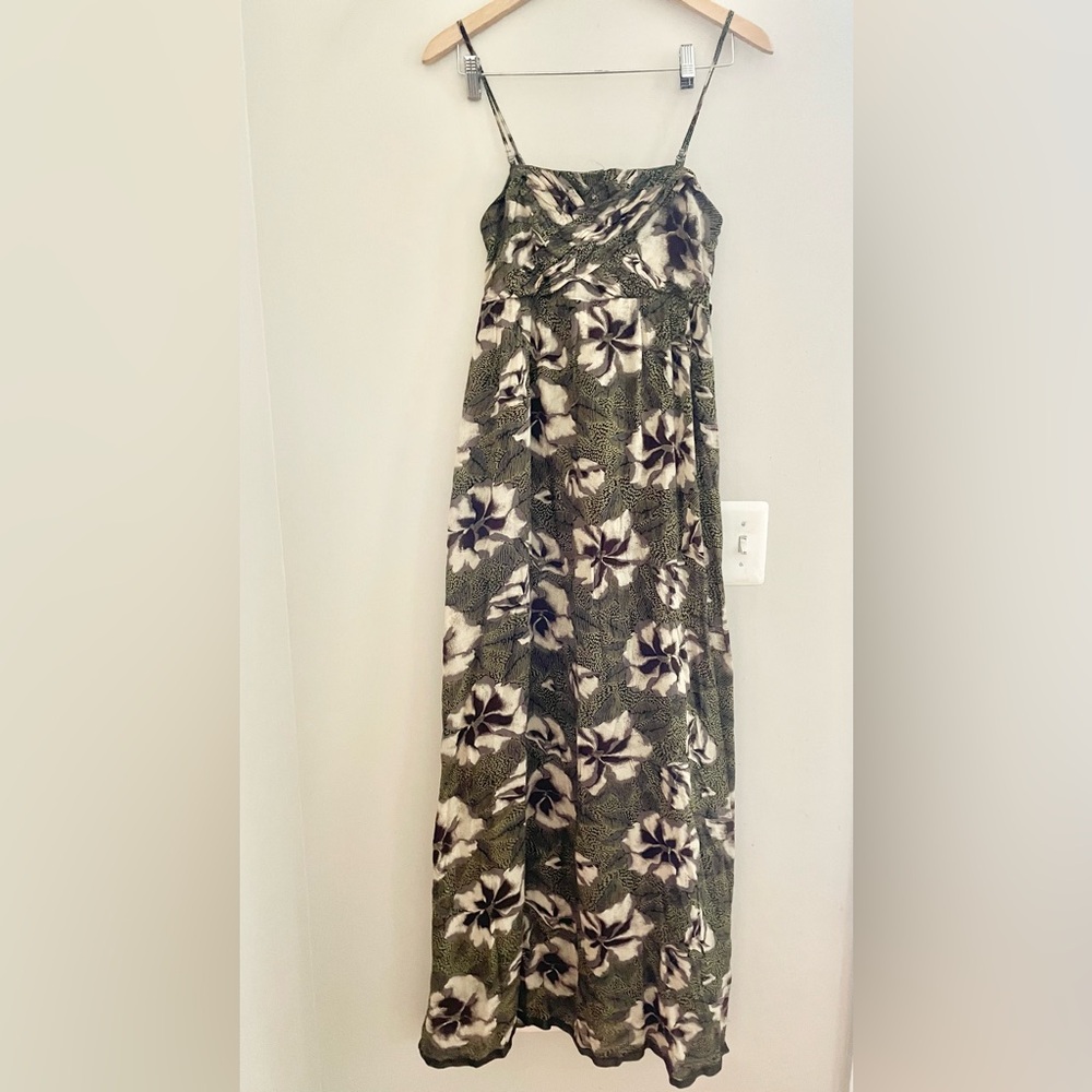 30. Anthropologie Edme & Esyllte 2 Cultivated Maxi Dress Tropical Hawaiian